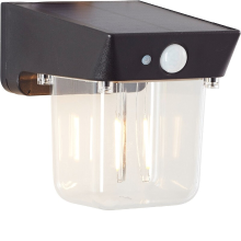 Brilliant Parson Led Buitenwandlamp Met Zonnepaneel En Bewegingssensor, 11,5 Cm, Zwart