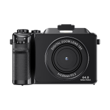 KOMERY X9 4K 64 MP autofocus vlogging camera met 18x digitale zoom, compacte digitale camera met flitser & anti shake, fotografiecamera voor tieners beginners zwart