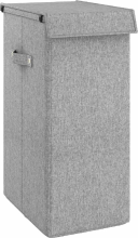Vida vidaXL Wasmand inklapbaar 26x34,5x59,5 cm kunstlinnen grijs
