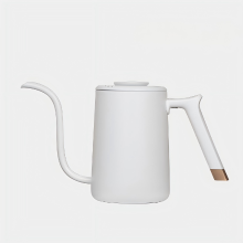 TIMEMORE Vissenvormige zuiver koffiekan 600 ml, gansnekkige pour over kan, wit