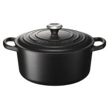Le Creuset gietijzeren braadslee   22 cm, mat zwart