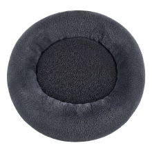 JOYFURNOS Ochama donut hondenbenchbed, zacht pluche kalmerend hondenbenchbed met afneembare, machinewasbare hoes, donkergrijs, 120 x 20 cm