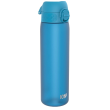 ION8 waterfles, 500 ml/18 oz, lekvrij, eenvoudig te openen, veilige vergrendeling, vaatwasserbestendig, BPA vrij, hygiënische flip dop, draaggreep, past in bekerhouders, eenvoudig te reinigen, CO₂ neutraal, blauw