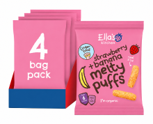 Ella's Kitchen BIO Maïspuffs Aardbei Banaan 20 g x 4