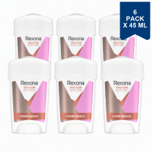 Rexona Deo Stick Crème Dames Maximale Bescherming Anti Transpirant, Confidence   45 ml (6 Pack)