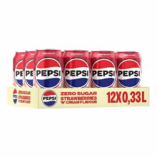 PEPSI Zero Aardbei & Room Soda 12x330 ml