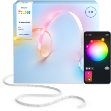 Philips Hue Essential LED Strip   5 m   Gekleurd licht   Dimbaar   Knip op maat  Bediening via onze app of met je stem