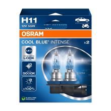 Osram Automotive OSRAM COOL BLUE® INTENSE H11, +100% meer licht, tot 5.000K, halogeen koplamp, 2 lampen