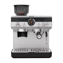 Krups XP801T Precision pistonmachine, halfautomatische espressomachine met molen, perfect gemaakte espresso, intuïtieve interface, bonenreservoir van 250 g, 30 maalinstellingen