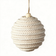 1 Stuk neutrale kruidenpapier kerstbal decoratie 7,97 cm boerderij boho jute touw geweven kerstballen rustiek modern natuurlijke kerstdecoratie voor huis boom krans vakantie rotan decoratie  Stijl B