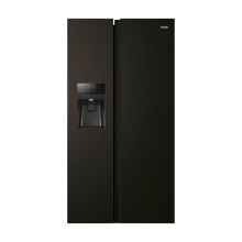 Haier HSR5918DIPB Vrijstaande Side by Side Koelvriescombinatie – 511 L Capaciteit – No Frost Technologie – Water  & IJsdispenser – Energieklasse D – Zwarte Afwerking