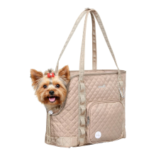 Pecute Hondentas, Hondendrager met Zakken voor Kleine Honden, Geschikt voor Honden van 2,5 kg tot 5 kg, Kat en Puppy Shopper, Uitstapjes, Reizen, Dierenarts, Khaki