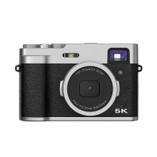 Songdian Digital Camera Retro 48MP Autofocus Compact with 5K Ultra HD 2.8 Inch LCD Optical Viewfinder Digital Camera for Students Teenagers Beginners black