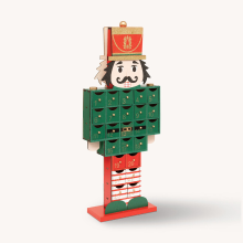 Feeric Lights & Christmas Feeric Notenkraker Adventskalender   Groene MDF, 48 cm