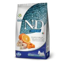 Farmina N&D Ocean Serie Kabeljauw en Pompoen Volwassen Kleine Hondenvoer 2,5 kg