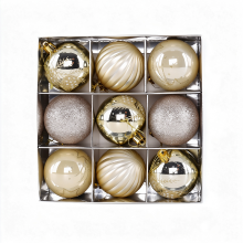 24 Karaats gouden kerstbal   6 cm onbreekbare kerstboomdecoratie, hangbal voor kerstboom, feestdagen, bruiloft, feest
