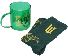 Paladone Wicked Elphaba Glazen Mok en Sokken Set   Groen, Kristal