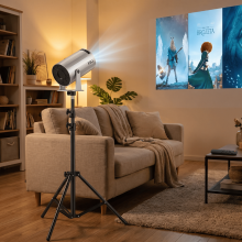 Projector met standaard bundel XBJ draagbare zilveren projector+1,7 m projectorbeugel