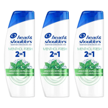 Head & Shoulders Head & Shoulders Shampoo 2 in 1 Menthol 3 x 300 ml (900 ml)