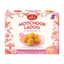 Haldiram's Motichoor Ladoo – traditioneel Indiaas snoepje met kikkererwtenmeel, 300 g