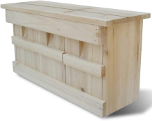 VidaXL vogelhuisje voor mussen   hout, 44 x 15,5 x 21,5 cm