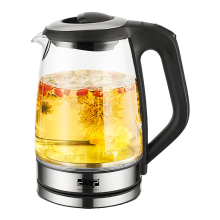 DSP 1,7 liter glazen elektrische waterkoker met 2200 W snelle kookfunctie, 360° draaibare basis en LED verlichting (Model KK1273)