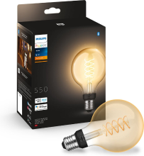 Philips Hue filament globelamp G93   warmwit licht   1 pack   E27