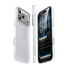 IM CHEN iPhone 18 Pro Max hoesje, Compatibel met 17 Pro Max Edge warmteafvoer, MagSafe magnetische ring, Slanke versie, Zilver, 1 stuk