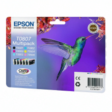 Epson Hummingbird multipack 6 kleuren T0807 Claria fotografische inkt