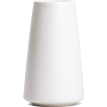 Yuejia 1st./15 Cm/6in Keramisch Vaasje – Minimalistische Bloemenvaas voor Moderne Tafel, Plank en Woondecoratie, geschikt voor Haard, Slaapkamer, Keuken, Woonkamer, Tafeldecoratie en Bureau (Effen Wit)