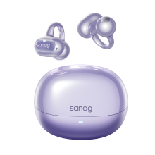Sanag S8S Ultra Oorclip Bluetooth koptelefoon met botgeleiding, open achterkant, AI sportkoptelefoon