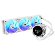 TCOMAS EDGE 360 Wit AIO Vloeistof CPU koeler – Dubbele Scherm Pompontwerp (Rond Hoofdscherm + Vierkant Subscherm), ARGB Ventilatoren, Ondersteunt Intel LGA 1851/1700 & AMD AM5/AM4