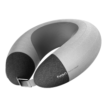 Breo iNeck Air 2 massagekussen, Shiatsu U‑vormige nekmassage met verwarmingsfunctie en diepteweefsel‑relaxatie voor vliegtuig, auto, reis, kantoor, thuis
