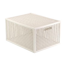 Curver Kaya opbergmand   20 L   37,6 x 30 x 20,7 cm   Wit   Premium opbergoplossing, duurzaam kunststof, moderne woonopberg