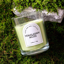 Zooly Transparante Geurkaars   Himalaya Mos (Lichtgroen), 140 g, 1 Stuk