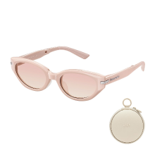Beneunder FD315 CN101, Cat Eye Opvouwbare Zonnebril, Roze Montuur, Lichtroze Lenzen