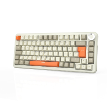 AJAZZ AK820 MAX Duitse QWERTZ lay out draadloos mechanisch gamingtoetsenbord Flying Fish switch volumeknop Duitse keycap Tri mode 75% lay out kantoor mechanisch toetsenbord 8000 mAh lange batterijduur kantoor RGB DIY game kantoor dual use