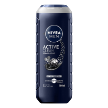 NIVEA Men Active Clean douchegel   3 in 1 douchegel met natuurlijke actieve houtskool   shampoo   500 ml