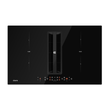CIARRA ONE inductiekookplaat van 83 cm gecombineerd met afzuigkap, met geïntegreerde Plasma⁺ luchtzuivering, 4 kookzones met boost flexzone, model CBBEH834BBFF (installatiekit apart verkrijgbaar)