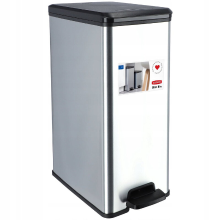 Curver Decobin Slim afvalemmer   40 liter   Metallic look   Premium opbergoplossing   Duurzaam kunststof   Moderne huiselijke organisatie