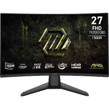 MSI MAG 274CF X24 27 inch Curved FHD Gaming Monitor – Rapid VA, 240 Hz, 0,5 ms, Adaptive Sync, Zwart