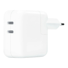 Originele Apple   35 W   Dual Power Adapter   2x USB C Poorten   Wit