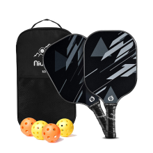 NIUPIPO Pickleball Paddles Set van 2 – Glasvezel Materiaal, Polypropyleen Honingraatkern, USAPA Gecertificeerd, Lichtgewicht Ontwerp, Comfortabele Grip, Ideaal voor Beginners en Gevorderde Spelers, MX 25