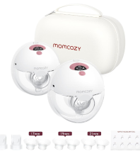 Momcozy M5 draagbare borstkolf: Handsfree draadloze elektrische borstkolf met 3 modi en 9 zuigniveaus. BPA vrij, draagbaar en lichtgewicht, 24 mm flens. Verkrijgbaar in een comfortabele 2 pack in het rood.