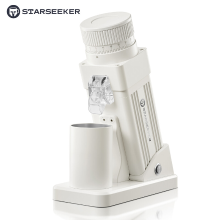 Starseeker E55 Pro Elektrische koffiemolen met 55 mm titaniumlegering conische molensteen, 72 W wisselstroommotor, wit, professionele espressomolen met traploze aanpassing en anti poedervliegtechniek, geschikt voor thuis en café