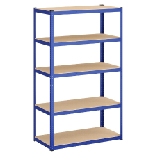JOYFURNOS Ochama stellingkast met 5 planken, stalen stellingkast voor opslag, voor garage, schuur, draagvermogen 750 kg, blauw