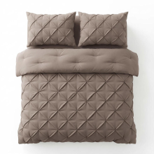 Sleeptime 2 in 1 Dekbed en Hoes Pintuck   Wasbaar Dekbed   140 x 200   Taupe