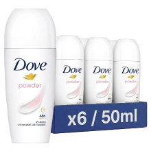 Dove Anti Transpirant Roll On Poeder 50 ml (6 Pack)