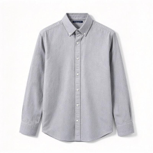 JAMES KINGDOM Oxford stoffen katoenen herenshirt grijs M