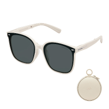 Beneunder FD421, Oversized Opvouwbare Zonnebril, UV400 & Antireflecterende Lenzen, Lichtgewicht Frame in Blush voor Autorijden/Reizen, Wit